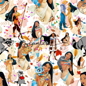 Pocahontas seamless pattern