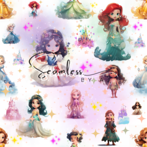 Princess seamless pattern