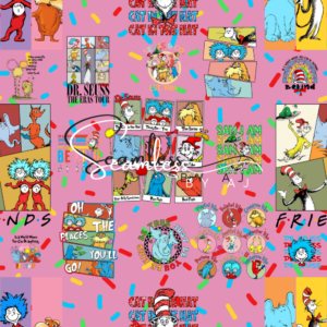 Dr Seuss seamless pattern