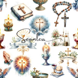 Holy communion seamless pattern