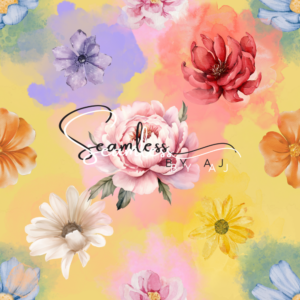 Colourful flowers seamless pattern
