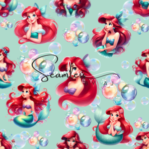 Cute mermaid seamless pattern