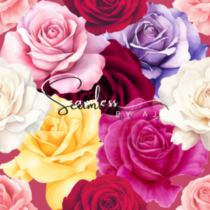 Roses seamless pattern