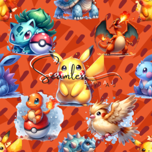 Cute monsters seamless pattern
